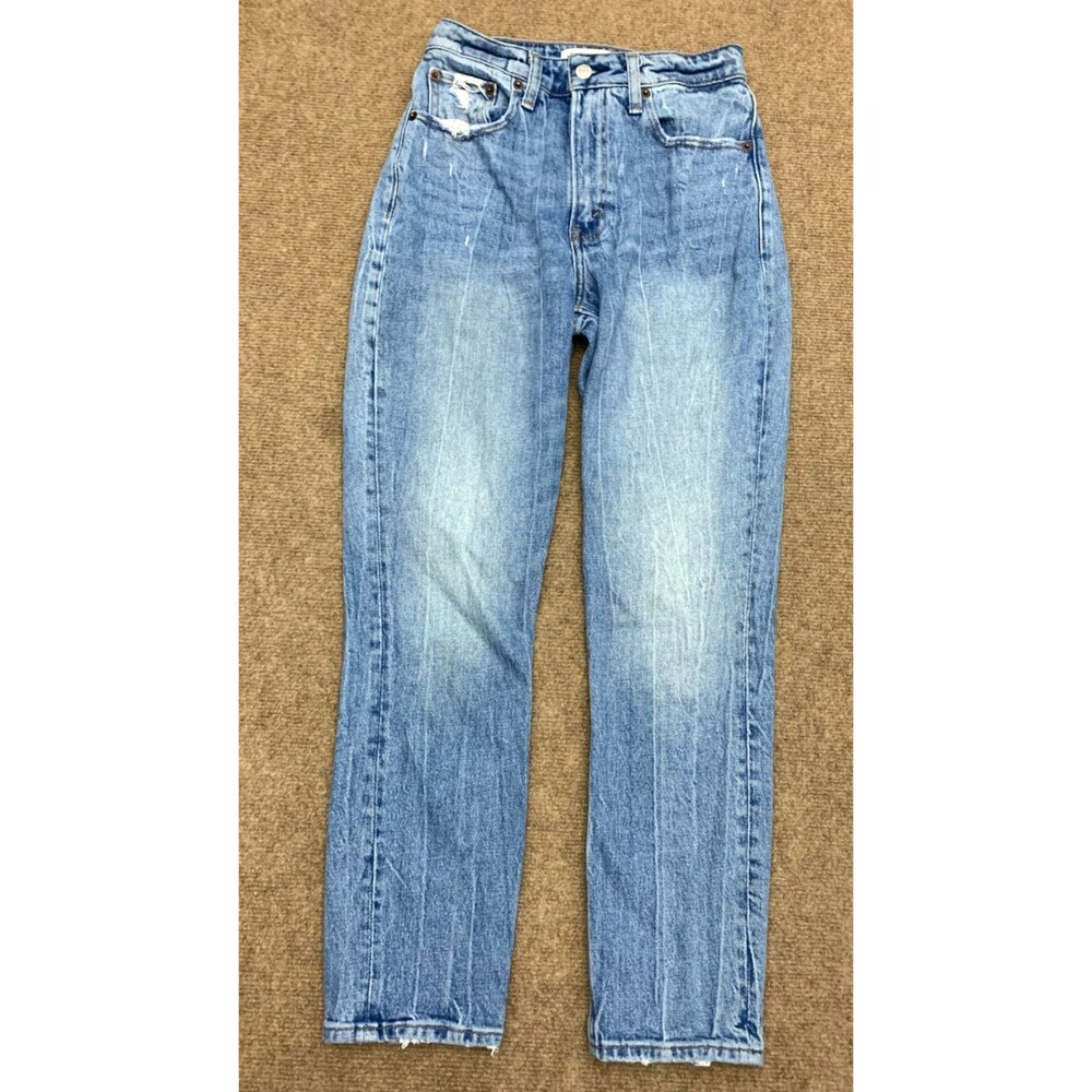 Abercrombie & Fitch Jeans Womens 00 High Rise Curve Love Mom Distressed Denim